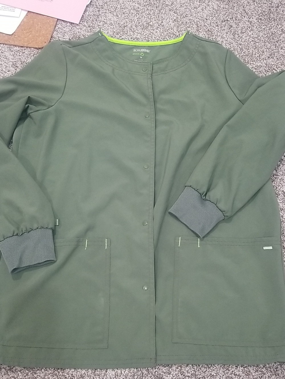 Scrubstar hunter green scrub jacket